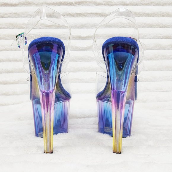 Sexy Colorful Hologram Tinted Platform 7" Stiletto Heels 708HT - Picture 4 of 14